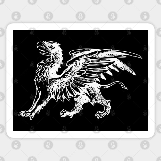 Heraldic Mythical Gryphon Sticker by Vintage Boutique